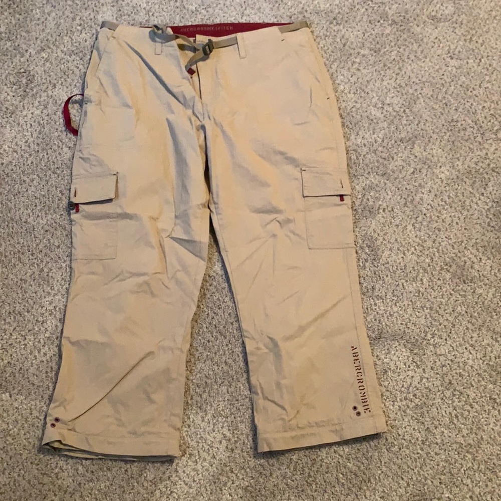 Boys Abercrombie and Fitch Size 14 Tan cargo pants like new